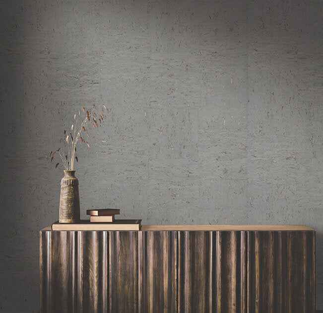 Caldera Cork Steel Wallpaper - York Wallcoverings - GRL88369 - York Wallcoverings Wallpaper