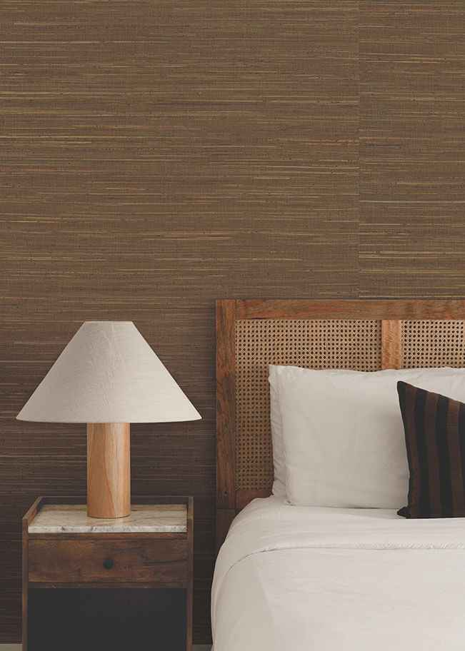 Multicolored Hemp Brown Wallpaper - York Wallcoverings - GRL88376 - York Wallcoverings Wallpaper