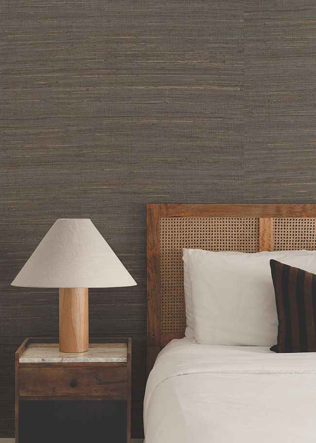 Multicolored Hemp Eggplant Wallpaper - York Wallcoverings - GRL88377 - York Wallcoverings Wallpaper