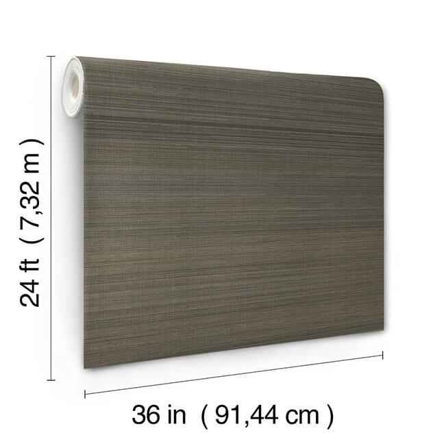 Tailored Abaca Walnut Wallpaper - York Wallcoverings - GRL88407 - York Wallcoverings Wallpaper