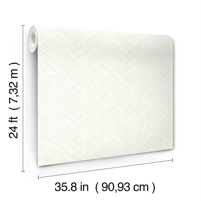 Herringbone Wood Veneer Apple Blossom Wallpaper - York Wallcoverings - YGL7016 - York Wallcoverings Wallpaper