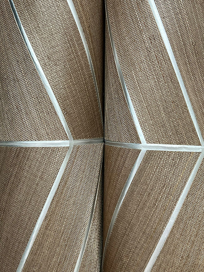 Chevron Abaca Cinnamon Wallpaper - York Wallcoverings - YGL7024 - York Wallcoverings Wallpaper