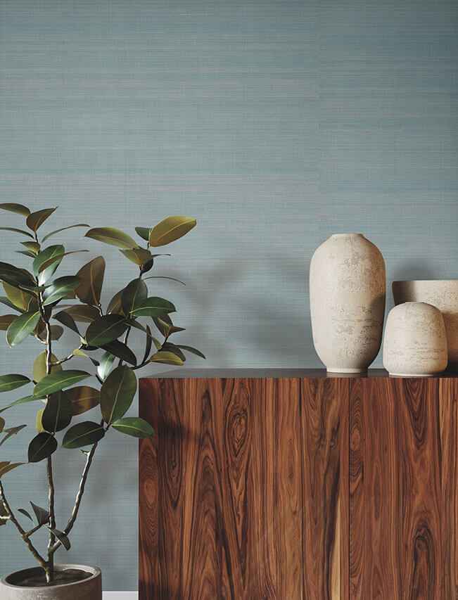Fine Abaca Ice Blue Wallpaper - York Wallcoverings - YGL7061 - York Wallcoverings Wallpaper