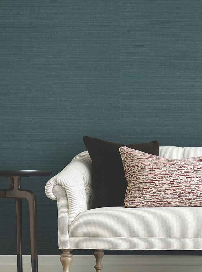 Maguey Sisal Aegean Blue Wallpaper - York Wallcoverings - YGL7063 - York Wallcoverings Wallpaper