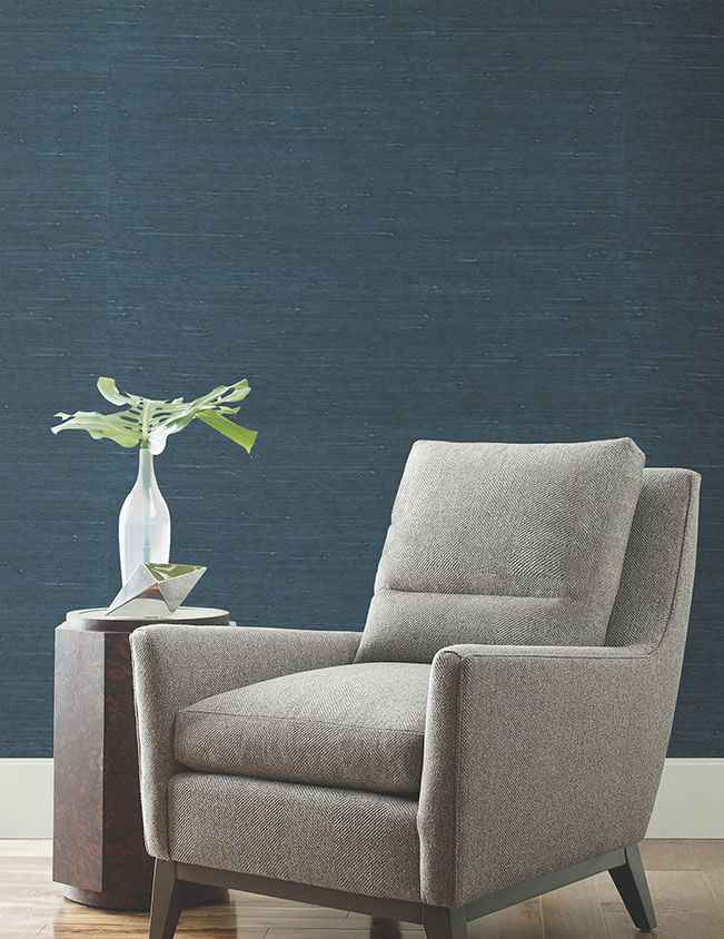 Horizontal Jute Bijou Blue Wallpaper - York Wallcoverings - YGL7067 - York Wallcoverings Wallpaper