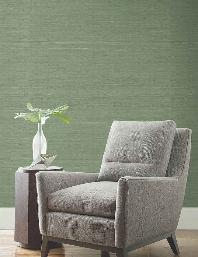 Horizontal Jute Evergreen Wallpaper - York Wallcoverings - YGL7068 - York Wallcoverings Wallpaper