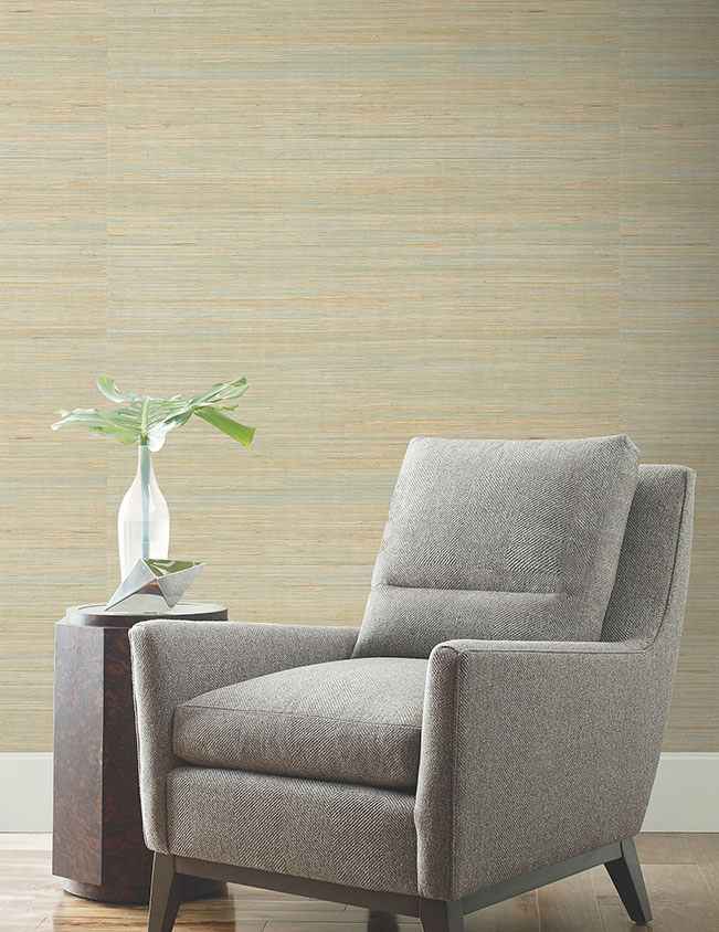 Horizontal Jute Seaglass Wallpaper - York Wallcoverings - YGL7070 - York Wallcoverings Wallpaper