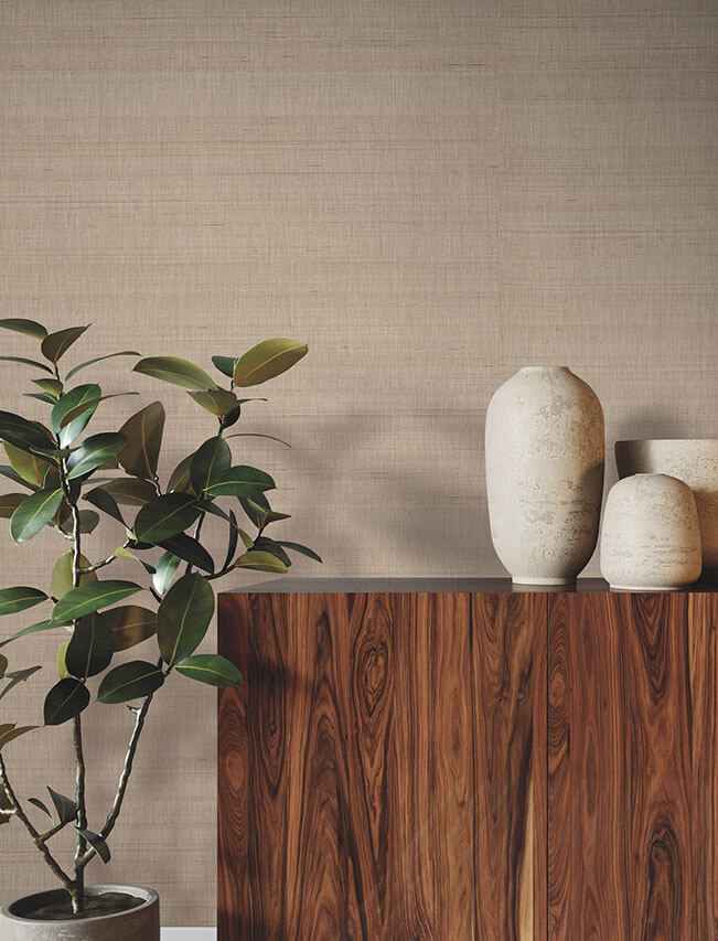 Refined Abaca Almond Wallpaper - York Wallcoverings - YGL7073 - York Wallcoverings Wallpaper