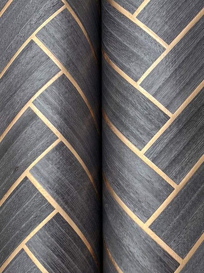 herringbone-wood-veneer-graphite-wallpaper-york-wallcoverings-ygl7074 - York Wallcoverings Wallpaper