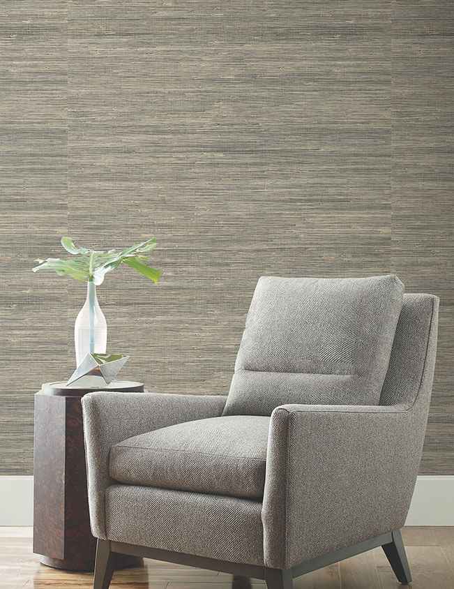 Horizontal Jute Black / Natural Wallpaper - York Wallcoverings - YGL7075 - York Wallcoverings Wallpaper