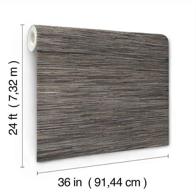 Shimmering Hemp Black / Silver Wallpaper - York Wallcoverings - YGL7077 - York Wallcoverings Wallpaper