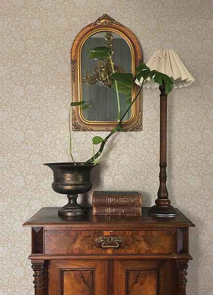 Hague Beige Floral Trail Wallpaper - York Wallcoverings - 4173-27625