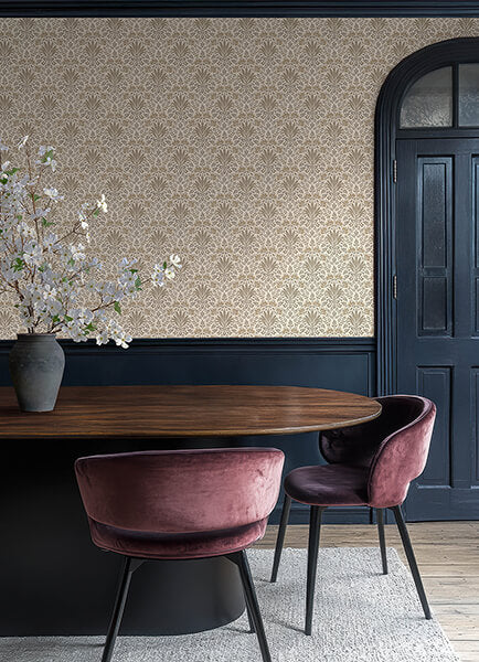 woodbury-brown-floral-damask-wallpaper-york-wallcoverings-4173-27633 - York Wallcoverings Wallpaper