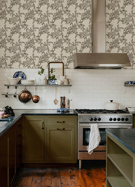 gerty-black-fruit-toile-wallpaper-york-wallcoverings-4173-27637 - York Wallcoverings Wallpaper