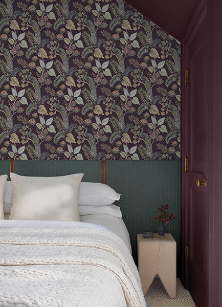 geneva-plum-peacock-paradise-wallpaper-york-wallcoverings-4173-27644 - York Wallcoverings Wallpaper