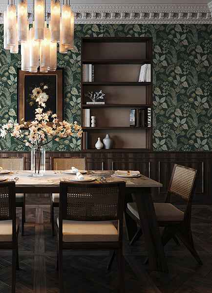 Geneva Sea Green Peacock Paradise Wallpaper - York Wallcoverings - 4173-27645 - York Wallcoverings Wallpaper