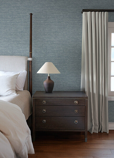 roderick-blue-textured-wallpaper-york-wallcoverings-4173-27648 - York Wallcoverings Wallpaper