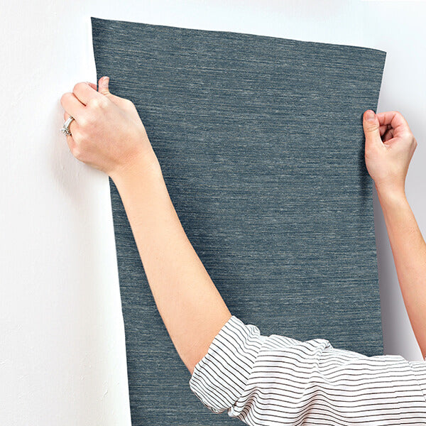 roderick-dark-blue-textured-wallpaper-york-wallcoverings-4173-27649 - York Wallcoverings Wallpaper