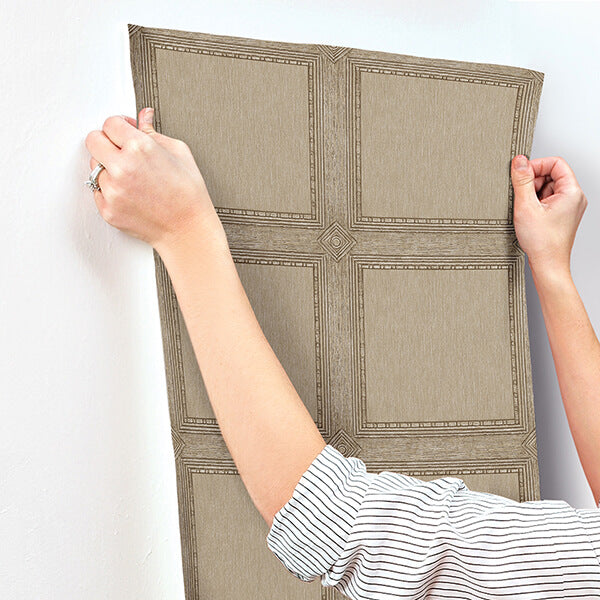 moorland-chestnut-wood-panel-wallpaper-york-wallcoverings-4173-27657 - York Wallcoverings Wallpaper