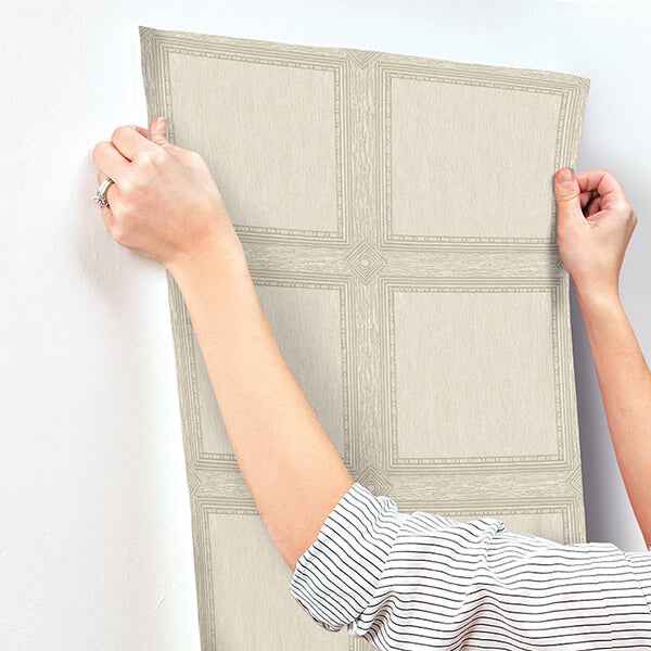 Moorland Ivory Wood Panel Wallpaper - York Wallcoverings - 4173-27658 - York Wallcoverings Wallpaper