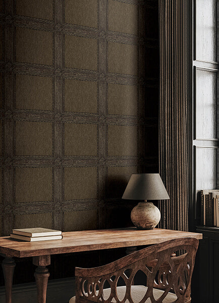 moorland-dark-brown-wood-panel-wallpaper-york-wallcoverings-4173-27659 - York Wallcoverings Wallpaper
