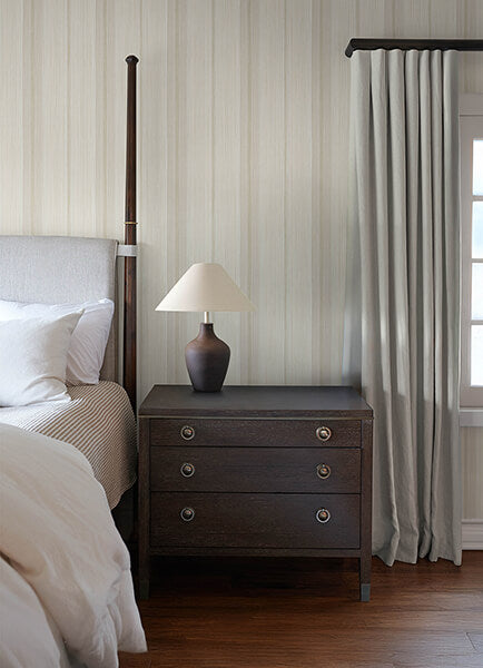 ames-beige-linen-stripe-wallpaper-york-wallcoverings-4173-27662 - York Wallcoverings Wallpaper