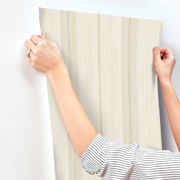 ames-beige-linen-stripe-wallpaper-york-wallcoverings-4173-27662 - York Wallcoverings Wallpaper