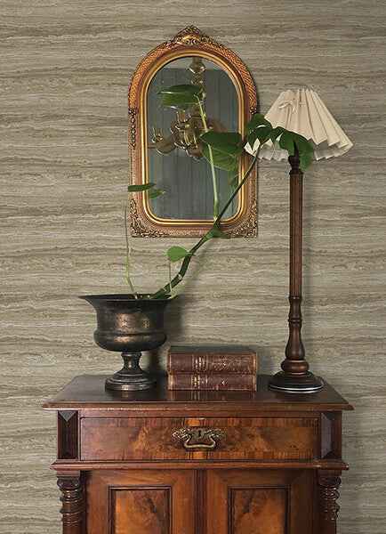 Lyman Neutral Striated Wallpaper - York Wallcoverings - 4173-27665