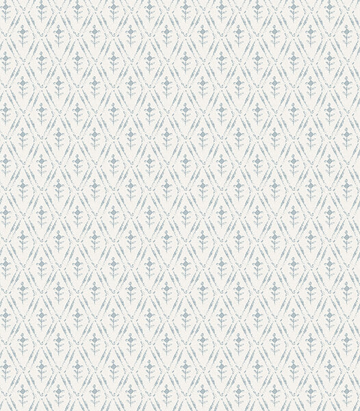 tillie-blue-diamond-floral-wallpaper-york-wallcoverings-4173-27671 - York Wallcoverings Wallpaper