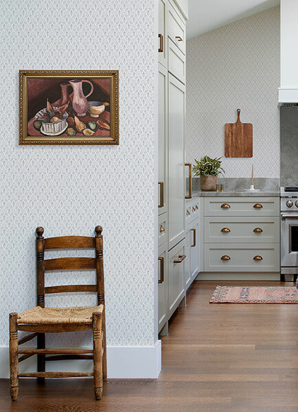 tillie-blue-diamond-floral-wallpaper-york-wallcoverings-4173-27671 - York Wallcoverings Wallpaper