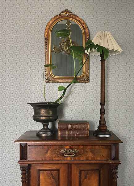 Tillie Grey Diamond Floral Wallpaper - York Wallcoverings - 4173-27672 - York Wallcoverings Wallpaper