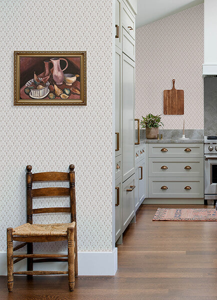 tillie-taupe-diamond-floral-wallpaper-york-wallcoverings-4173-27673 - York Wallcoverings Wallpaper