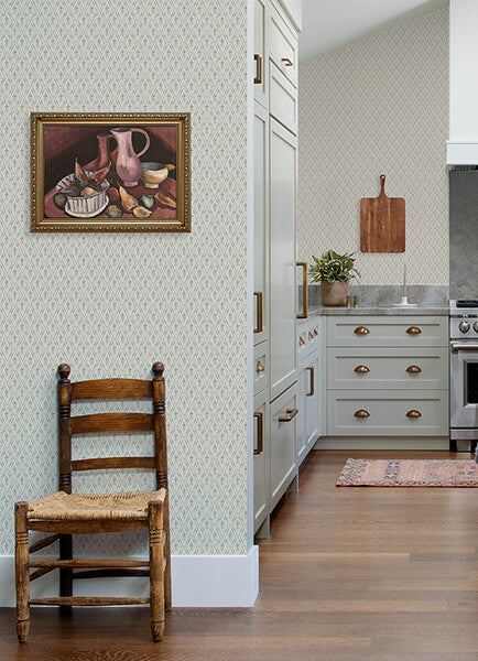 tillie-sage-diamond-floral-wallpaper-york-wallcoverings-4173-27674 - York Wallcoverings Wallpaper