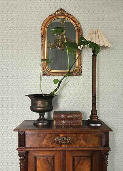 Tillie Sage Diamond Floral Wallpaper - York Wallcoverings - 4173-27674 - York Wallcoverings Wallpaper