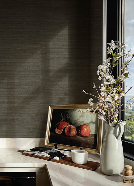 mycroft-slate-grasscloth-wallpaper-york-wallcoverings-4173-82103 - York Wallcoverings Wallpaper