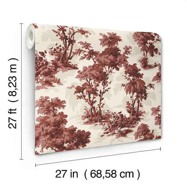 Sainsbury Ruby Forest Wallpaper - York Wallcoverings - 4173-82106 - York Wallcoverings Wallpaper