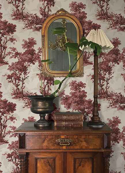 Sainsbury Ruby Forest Wallpaper - York Wallcoverings - 4173-82106 - York Wallcoverings Wallpaper