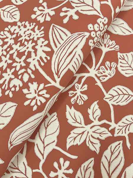 Rowen Ruby Botanical Wallpaper - York Wallcoverings - VP1342 - York Wallcoverings Wallpaper