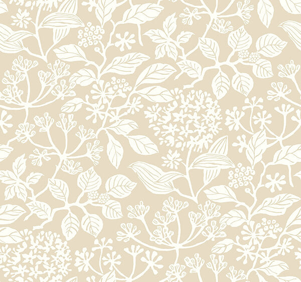 rowen-beige-botanical-wallpaper-york-wallcoverings-vp1345 - York Wallcoverings Wallpaper
