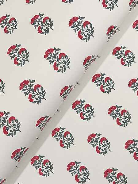 Sylvie Ruby Floral Wallpaper - York Wallcoverings - VP1381 - York Wallcoverings Wallpaper