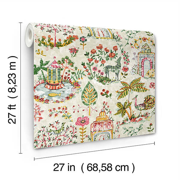 parc-multicolor-garden-dreams-wallpaper-york-wallcoverings-vp1401 - York Wallcoverings Wallpaper
