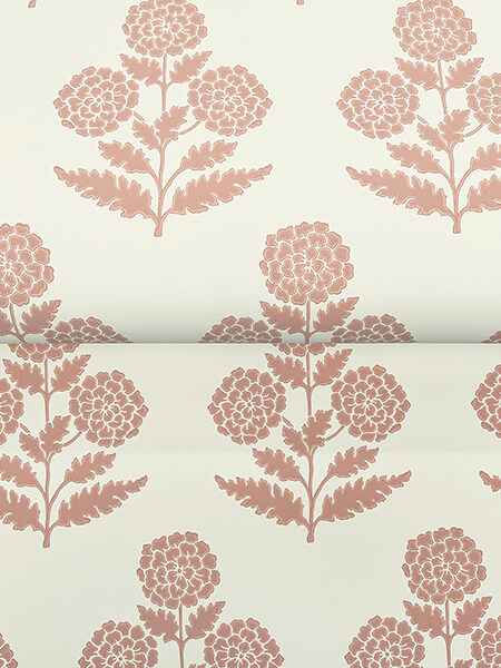 Souci Rose Marigolds Wallpaper - York Wallcoverings - VP1434 - York Wallcoverings Wallpaper