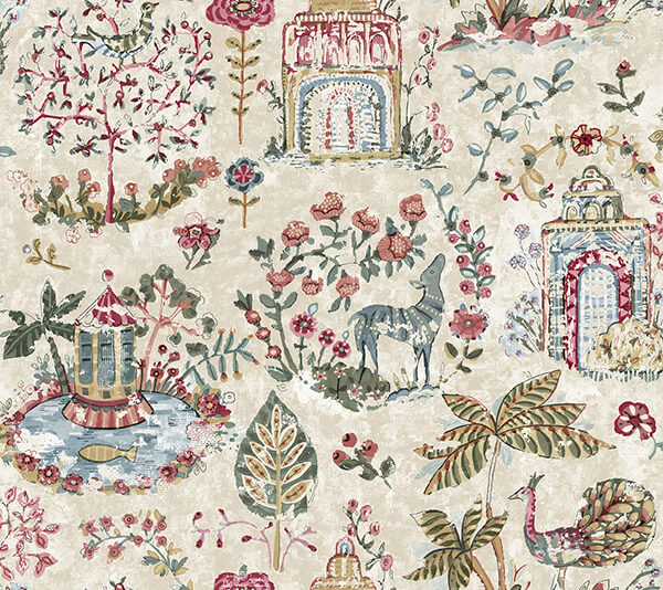 parc-merlot-garden-dreams-wallpaper-york-wallcoverings-vp1403 - York Wallcoverings Wallpaper