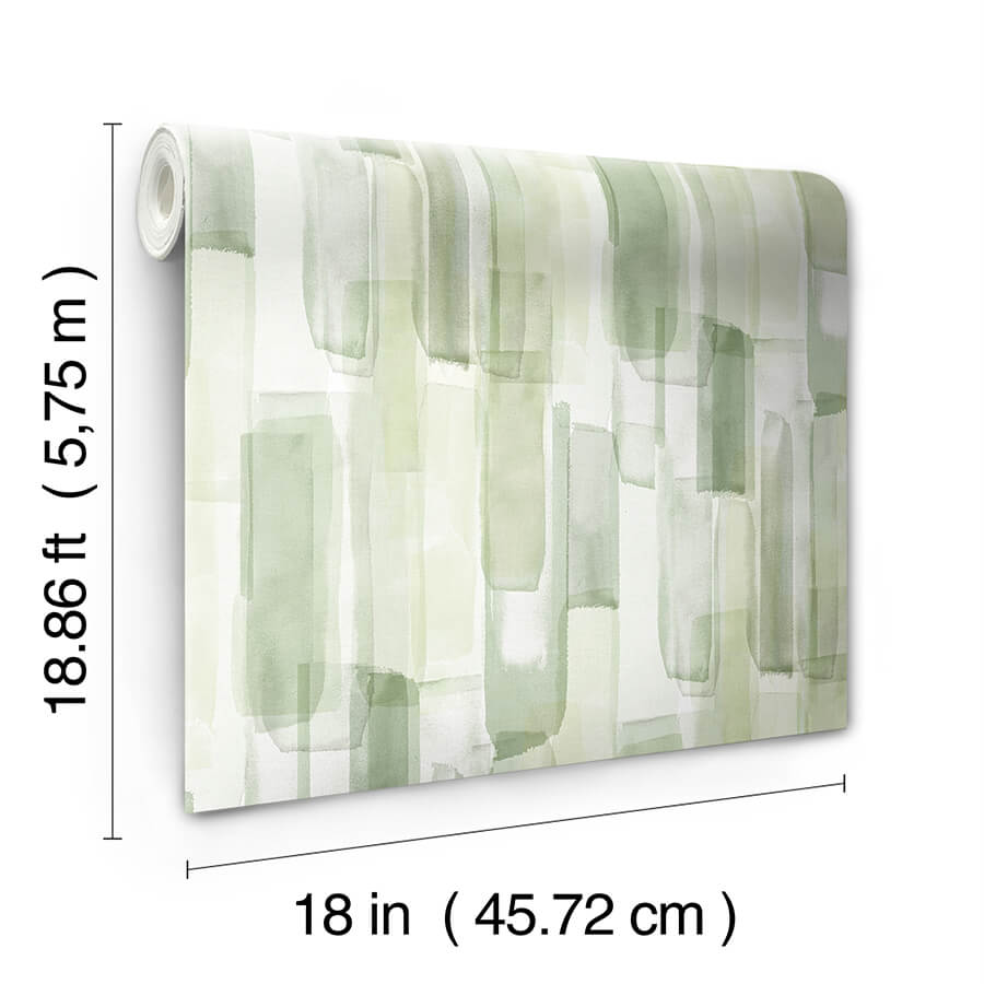 mr-kate-watercolor-glass-olive-green-peel-and-stick-wallpaper-york-wallcoverings-rmws1313 - York Wallcoverings Wallpaper