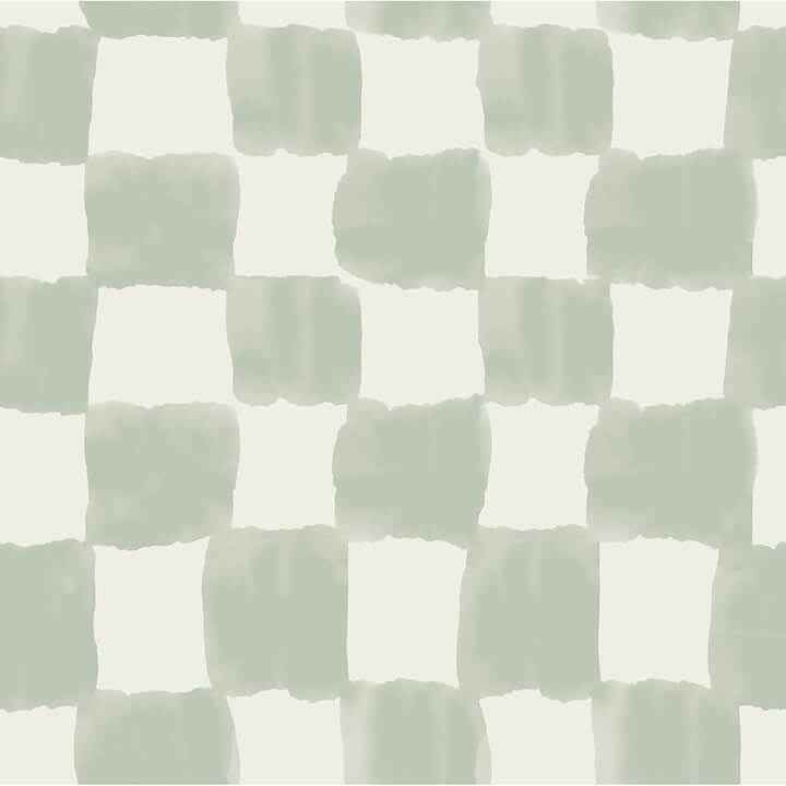 Tess Watercolor Checker Sage Green Peel - York Wallcoverings - RMWS1316