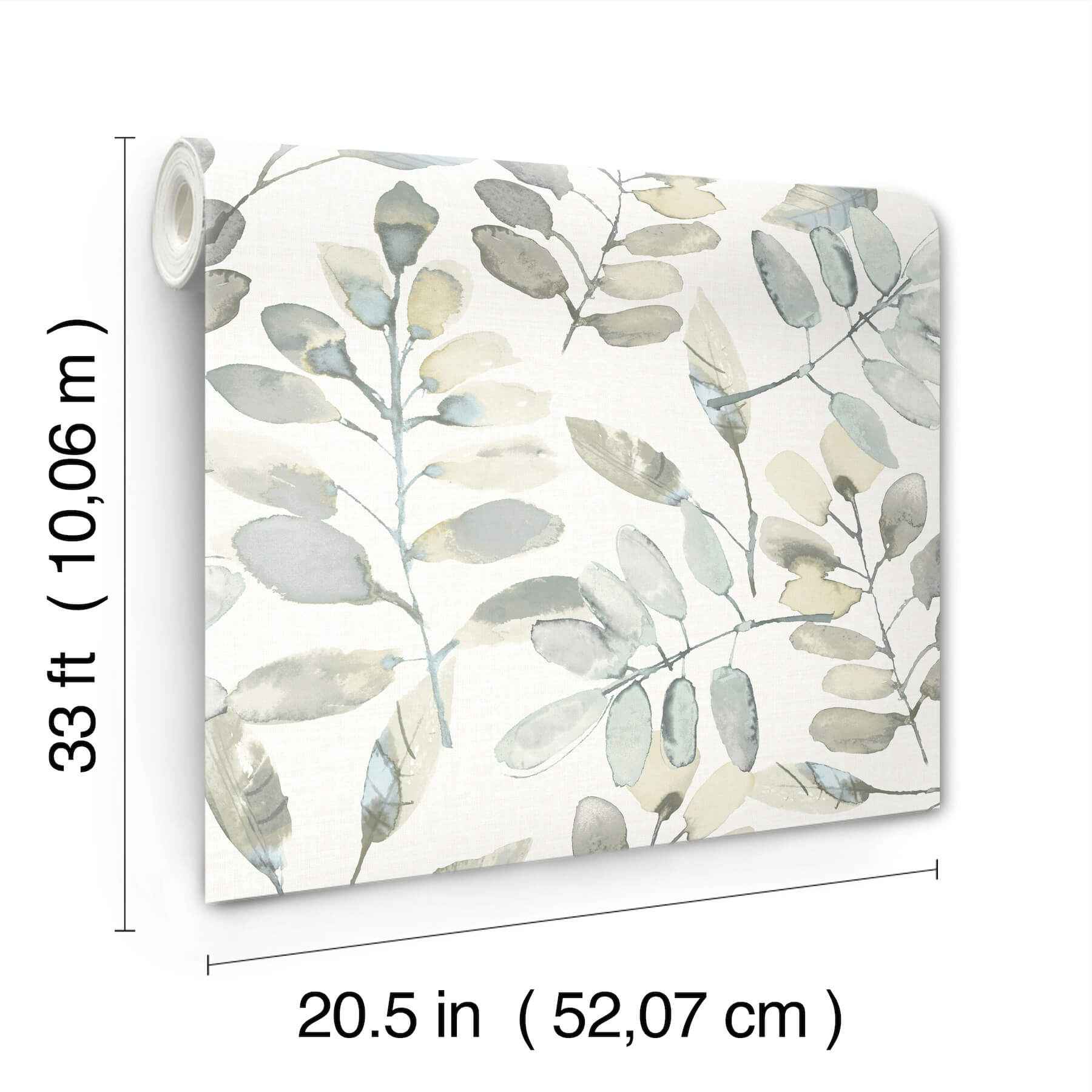 Pinnate Grey Leaves Wallpaper - York Wallcoverings - 4169-13905 - York Wallcoverings Wallpaper
