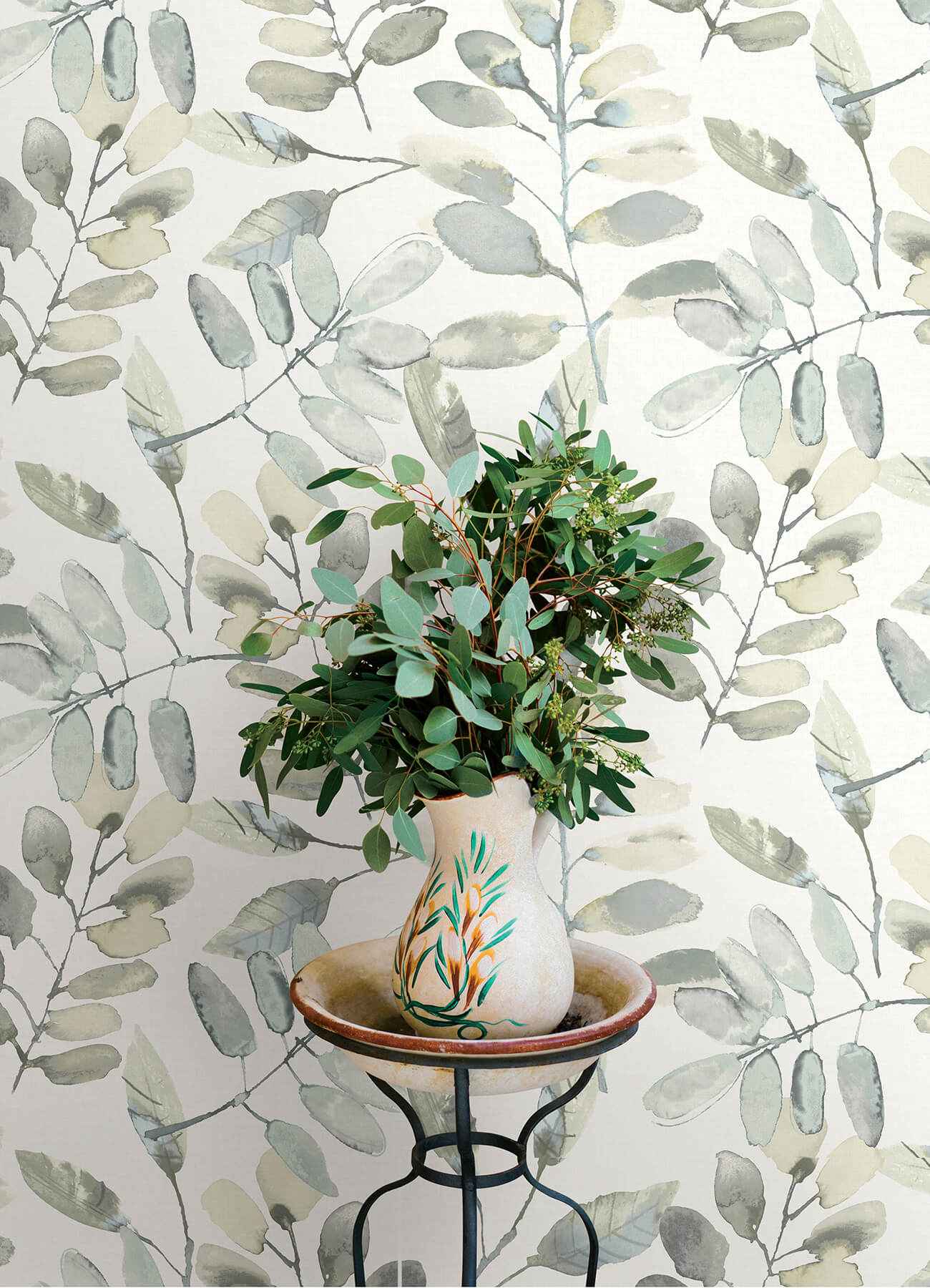 Pinnate Grey Leaves Wallpaper - York Wallcoverings - 4169-13905 - York Wallcoverings Wallpaper