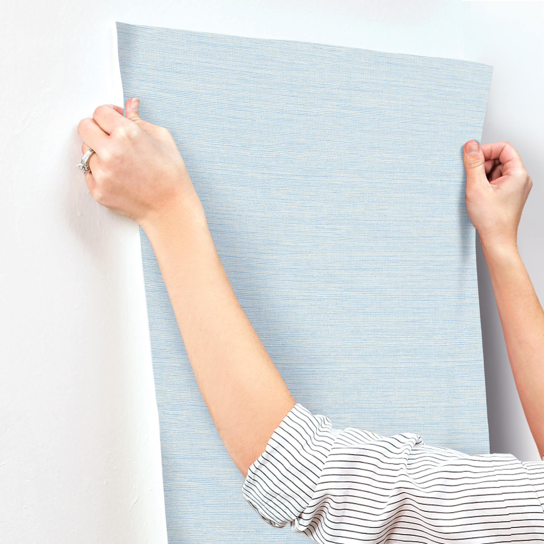 agave-sky-blue-faux-grasscloth-wallpaper-york-wallcoverings-4169-24283 - York Wallcoverings Wallpaper