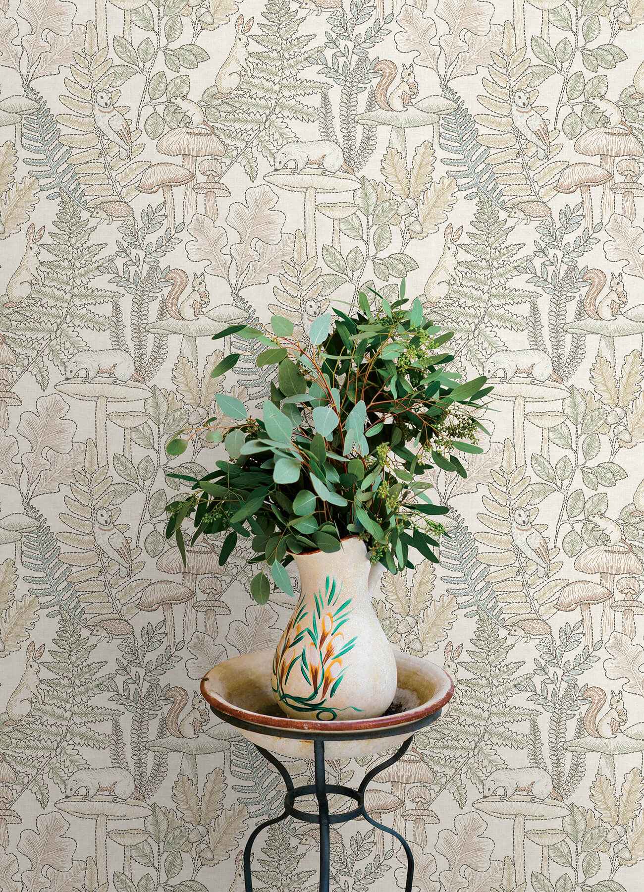Holt Pastel Woodland Wallpaper - York Wallcoverings - 4169-83101