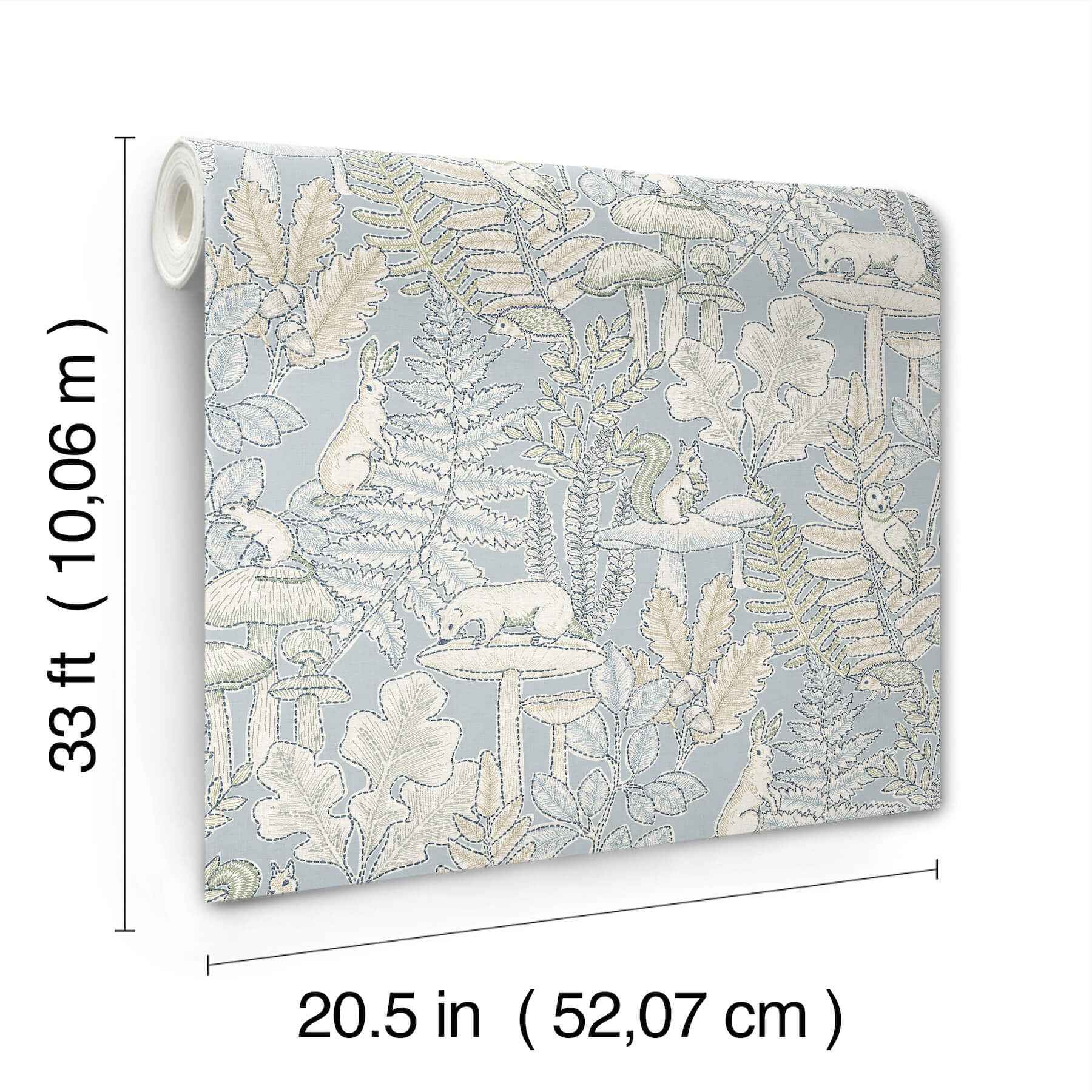 Holt Light Blue Woodland Wallpaper - York Wallcoverings - 4169-83102 - York Wallcoverings Wallpaper